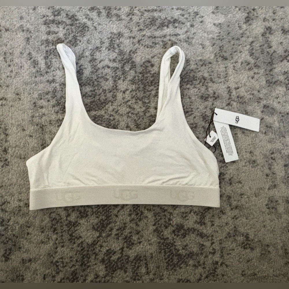 NWT WHITE UGG Gwendolynn Bralette Logo Band Size: Large - Picture 3 of 5